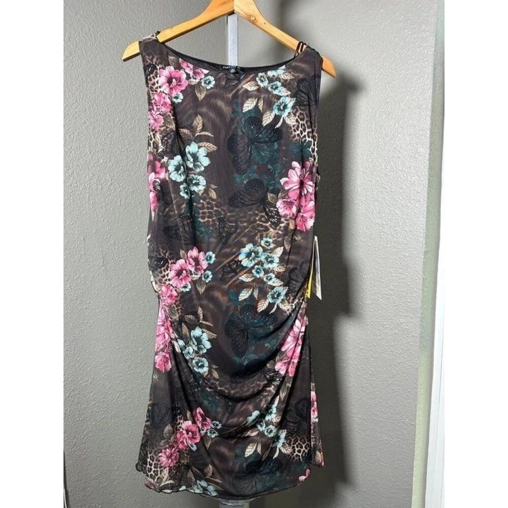 Forever 21 leopard butterfly floral dress 3X